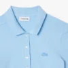 Vestido polo mini de piqué elástico de corte ajustado para mujer