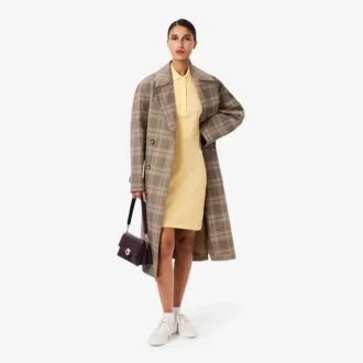 Vestido polo mini de piqué elástico de corte ajustado para mujer