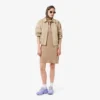Vestido polo mini de piqué elástico de corte ajustado para mujer