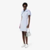 Vestido polo mini de piqué elástico de corte ajustado para mujer