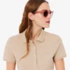 Vestido polo mini de piqué elástico de corte ajustado para mujer