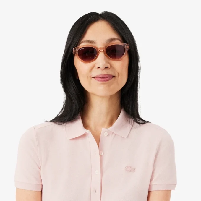 Vestido polo mini de piqué elástico de corte ajustado para mujer
