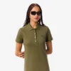 Vestido polo mini de piqué elástico de corte ajustado para mujer