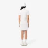 Vestido polo mini de piqué elástico de corte ajustado para mujer