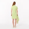 Vestido polo mini de piqué elástico de corte ajustado para mujer