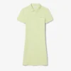 Vestido polo mini de piqué elástico de corte ajustado para mujer