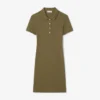 Vestido polo mini de piqué elástico de corte ajustado para mujer