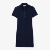 Vestido polo mini de piqué elástico de corte ajustado para mujer