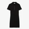Vestido polo mini de piqué elástico de corte ajustado para mujer