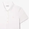 Vestido polo mini de piqué elástico de corte ajustado para mujer
