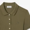 Vestido polo mini de piqué elástico de corte ajustado para mujer