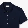 Vestido polo mini de piqué elástico de corte ajustado para mujer