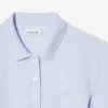Vestido polo mini de piqué elástico de corte ajustado para mujer