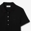 Vestido polo mini de piqué elástico de corte ajustado para mujer
