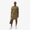 Vestido polo mini de piqué elástico de corte ajustado para mujer