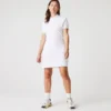 Vestido polo mini de piqué elástico de corte ajustado para mujer