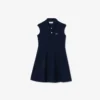 Vestido polo sin mangas de piqué elástico para niña