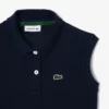 Vestido polo sin mangas de piqué elástico para niña