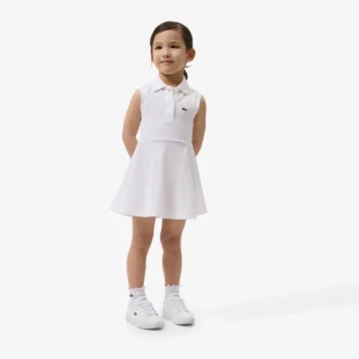 Vestido sin mangas de piqué elástico