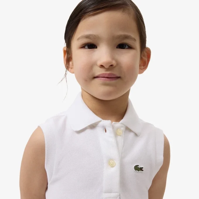 Vestido sin mangas de piqué elástico