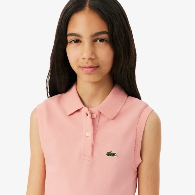 Vestido sin mangas de piqué elástico
