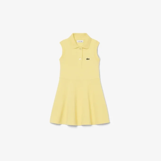 Vestido sin mangas de piqué elástico