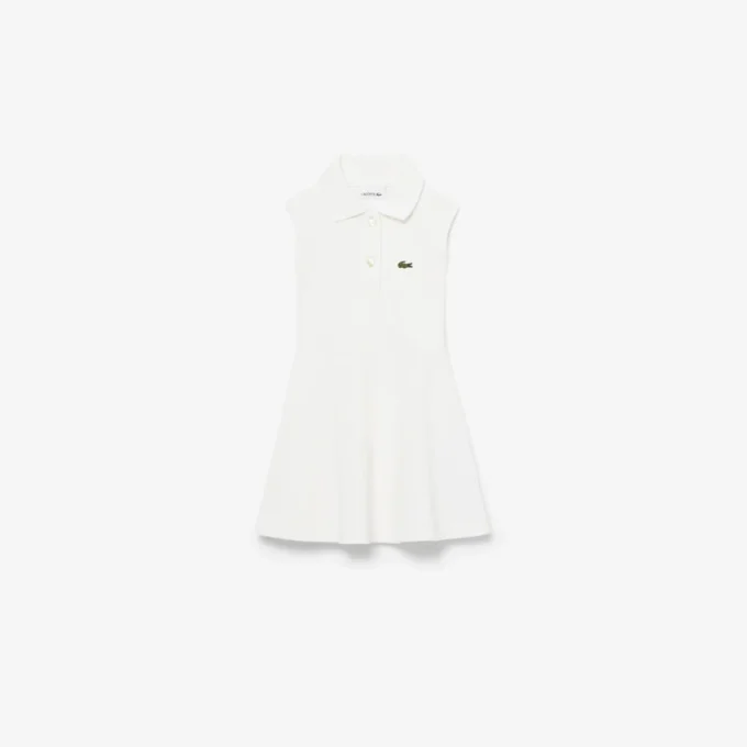 Vestido sin mangas de piqué elástico