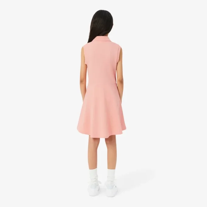 Vestido sin mangas de piqué elástico