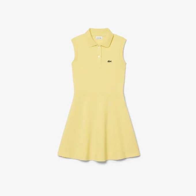 Vestido sin mangas de piqué elástico