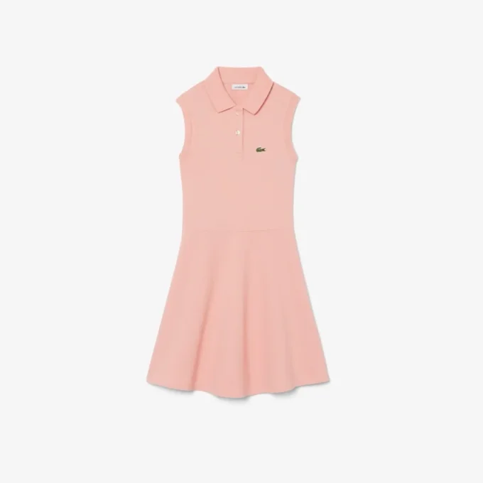 Vestido sin mangas de piqué elástico