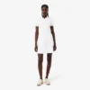 Vestido skater con cuello polo elástico para mujer