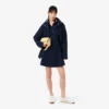 Vestido skater con cuello polo elástico para mujer