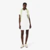 Vestido skater con cuello polo elástico para mujer