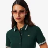 Vestido skater de mujer con cuello polo elástico