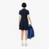 Vestido skater de mujer con cuello polo elástico
