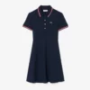 Vestido skater de mujer con cuello polo elástico