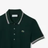 Vestido skater de mujer con cuello polo elástico