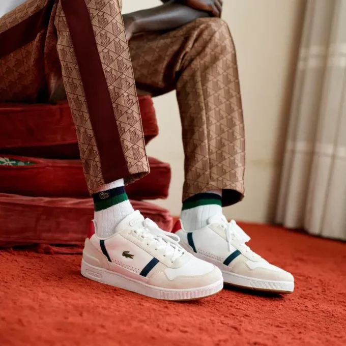Zapatillas de piel con T-Clip para hombre